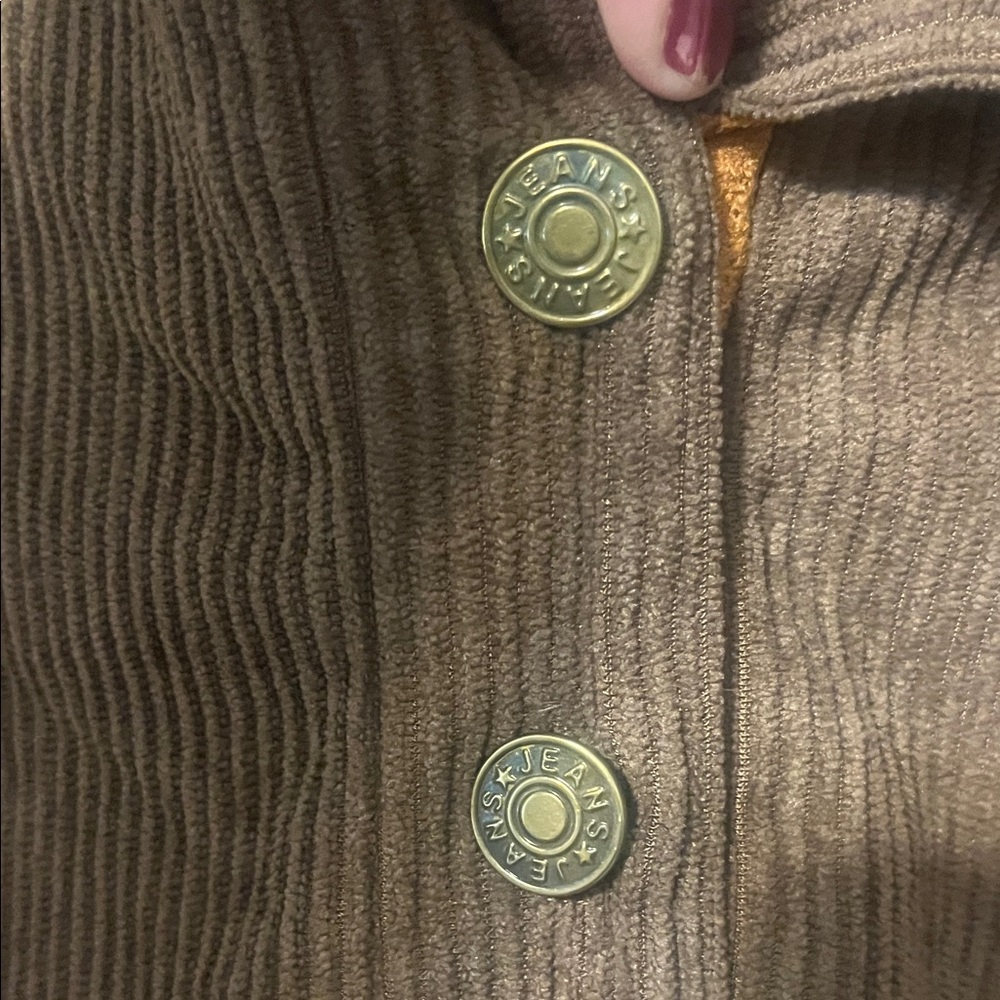 Carhartt Brown Corduroy type Pullover with Elbow patches - Picture 4 of 5